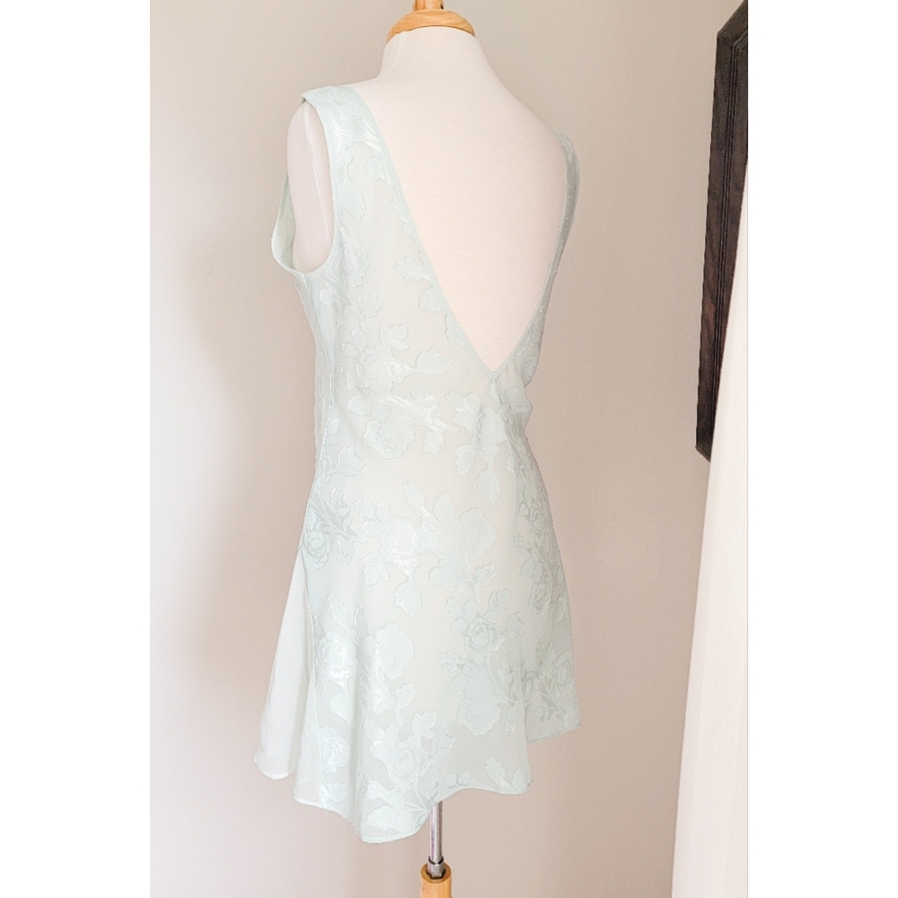 Vintage Sheer Floral Two Piece Robe & Slip Matching Set L.A. Intimates Nightgown - Picture 12 of 16